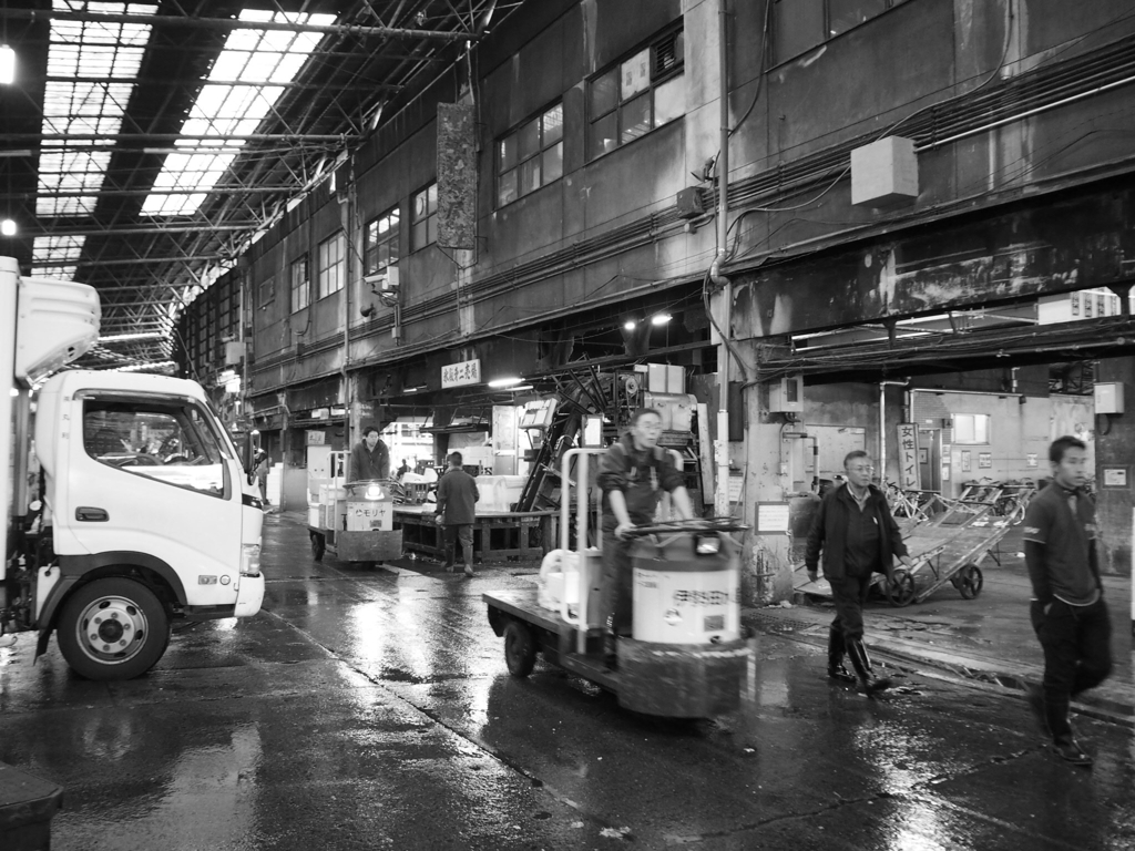 築地市場。