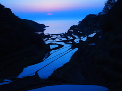 浜野浦棚田の夕日