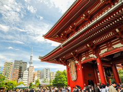 浅草寺とスカイツリー