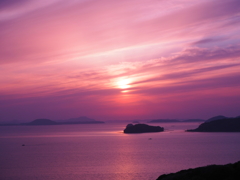 海の夕日