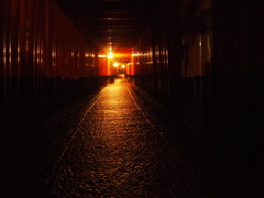 千本鳥居の夜