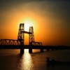 昇開橋の夕日