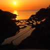 浜野浦棚田の夕日