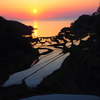 浜野浦棚田の夕日