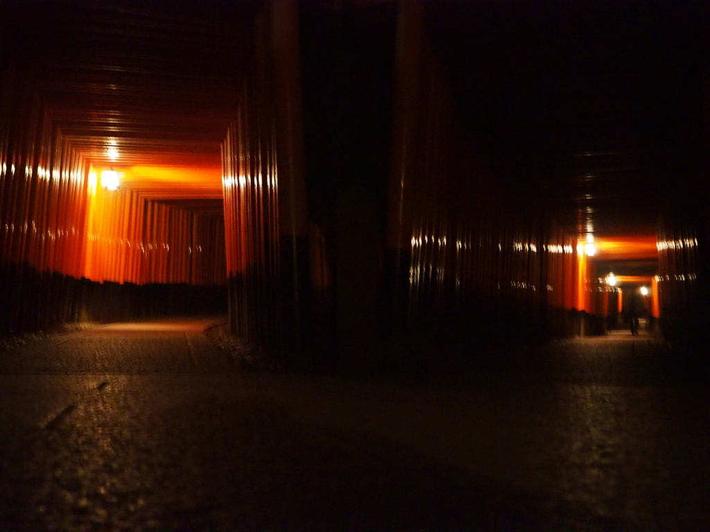 夜の千本鳥居