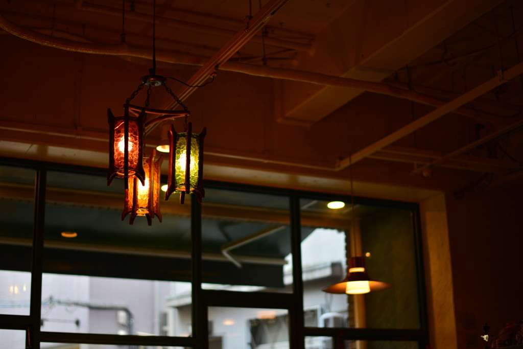 カフェのランプ
