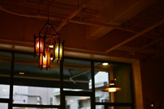 カフェのランプ