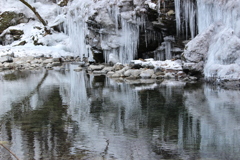 三十槌の氷柱