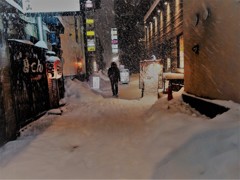 雪の中