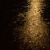 夜の水面がうにゃうにゃっとしてる画。