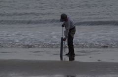 ボケ(釣り餌)を採る人