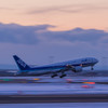 夕焼け空へ！