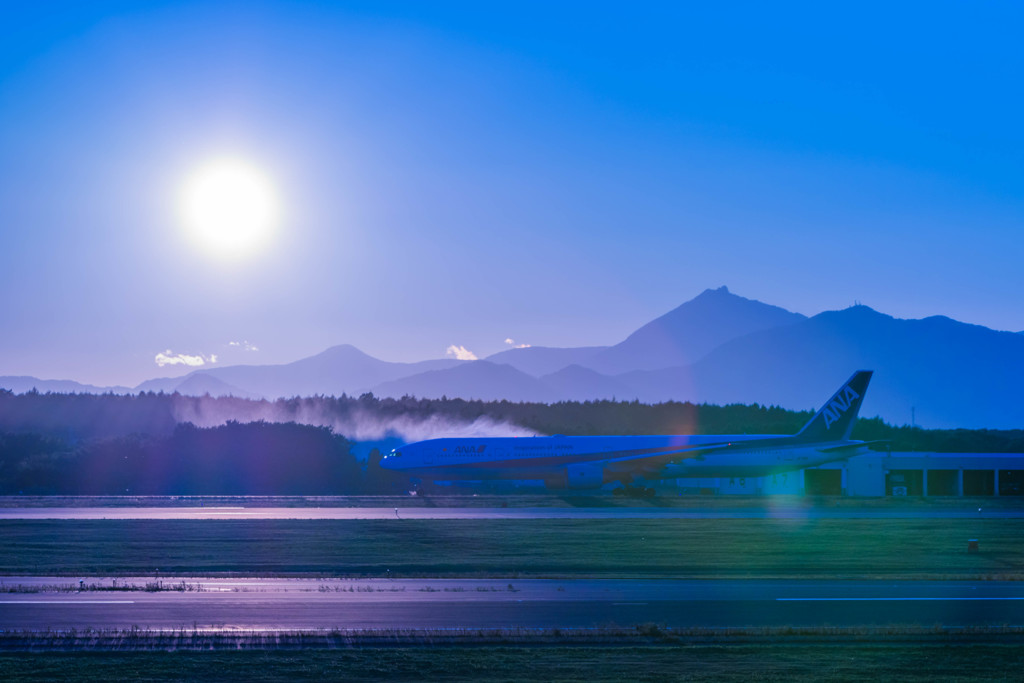 朝日のような夕日(￣▽￣)