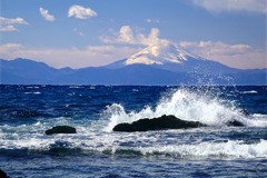 DSC07340 油壷マリンパークから見えた富士
