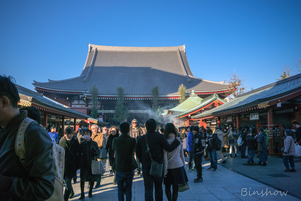 DSC05185-黄昏迫る浅草寺