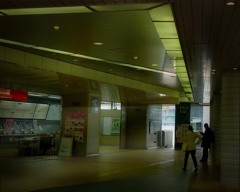 P1050385 コンコースの光の点描