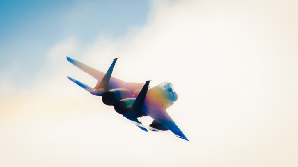 空軍パイロットの背中