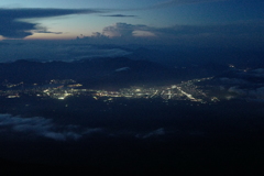 富士山から見た夜景です