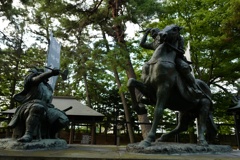 川中島の戦い武田・上杉両雄一騎打ちの地八幡原です
