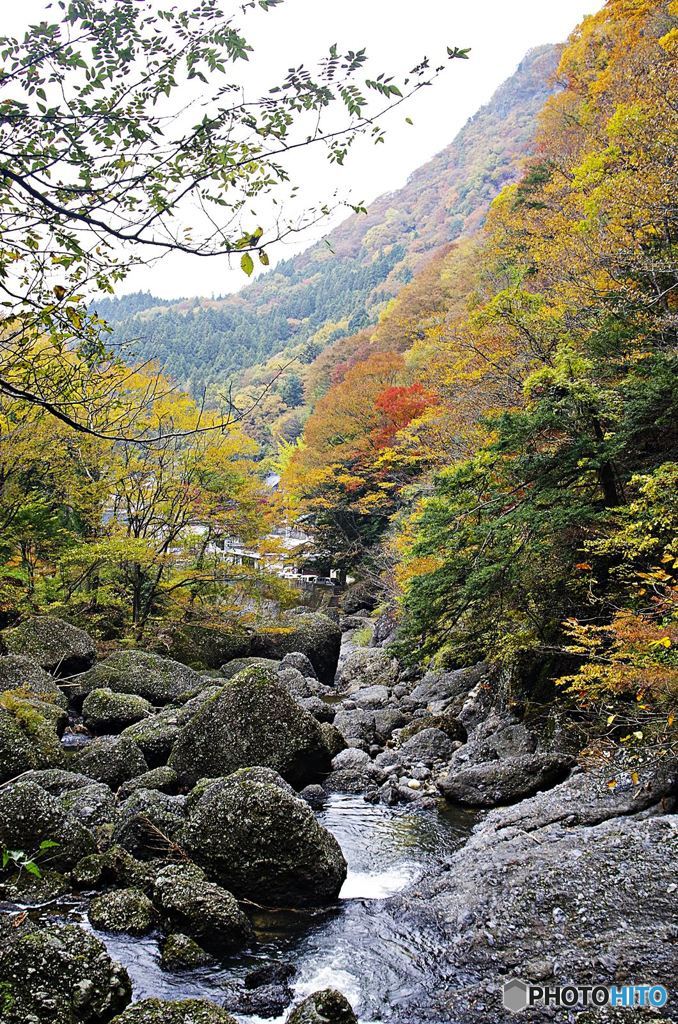 茨城・袋田の滝紅葉６