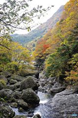 茨城・袋田の滝紅葉６