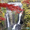 茨城・袋田の滝紅葉２