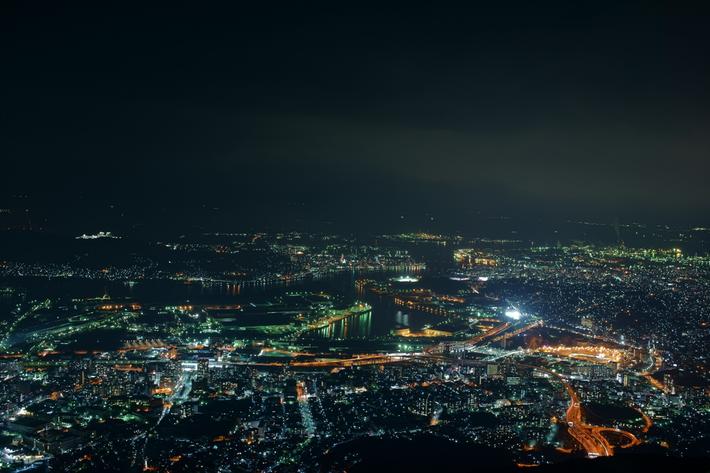 新日本三大夜景。皿倉山。