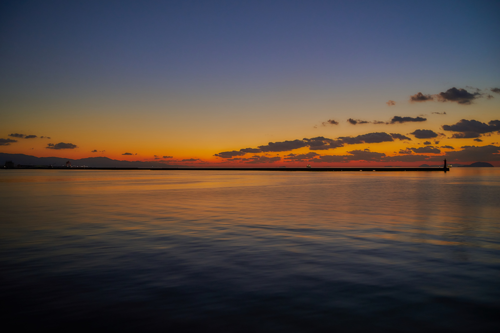 沈みゆく夕陽