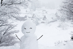 雪の相倉合掌造り集落