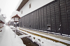 豪雪の飛騨古川町並み