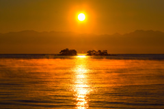 朝焼けの灘浦海岸