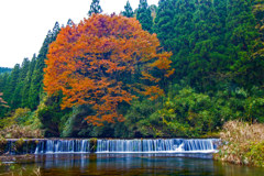 秋の宮島峡-二の滝