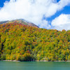 紅葉の白水湖