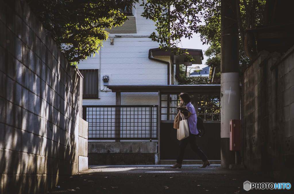 路地からのぞいた12月