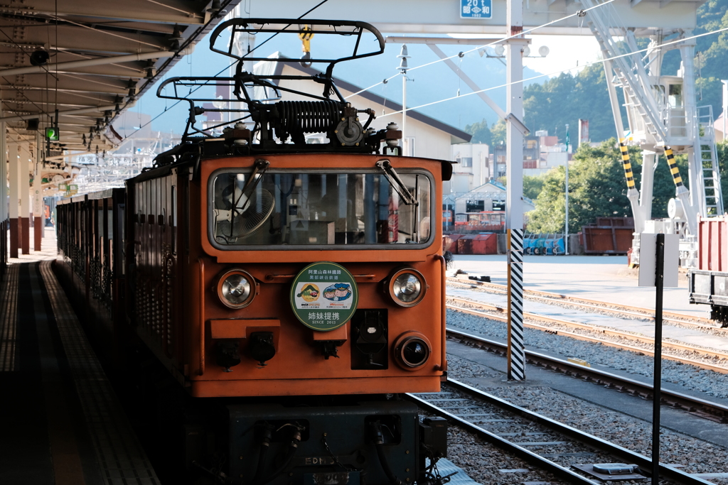 お別れ、トロッコ電車