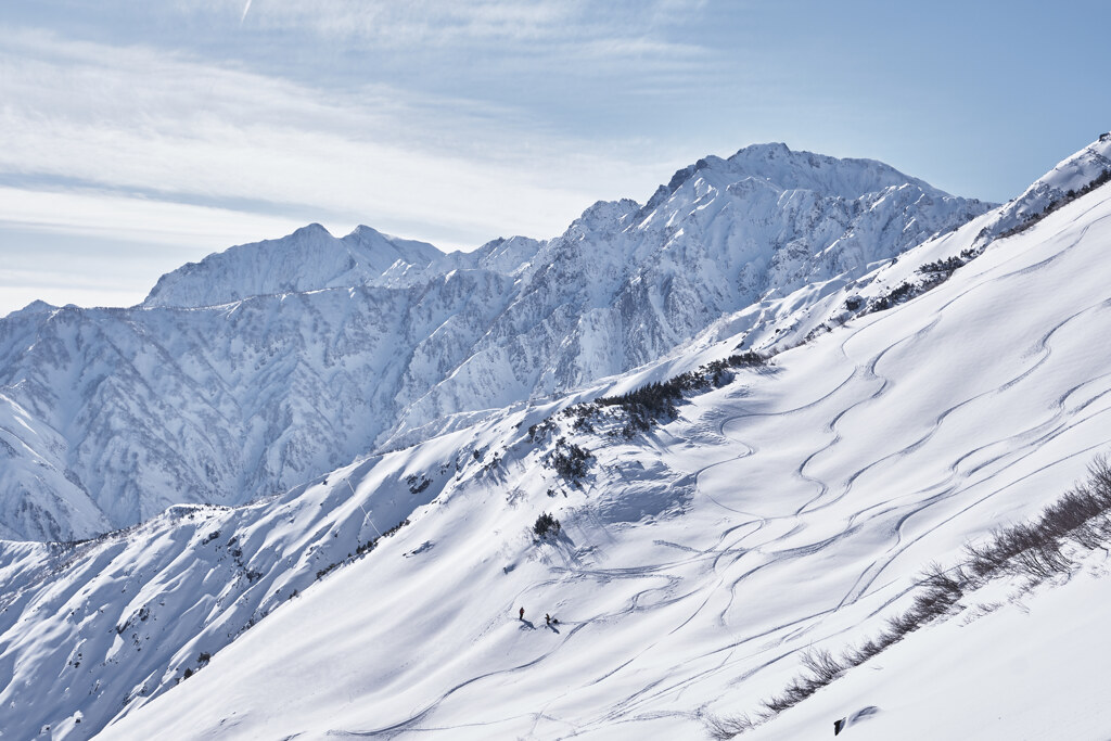 滑走者達の足跡
