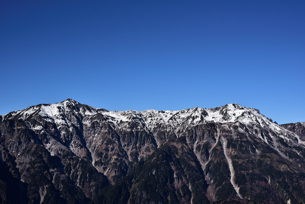 常念山脈、穂高連峰の向こう側