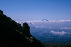 岩と富士山