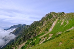 朝の五竜と鹿島槍