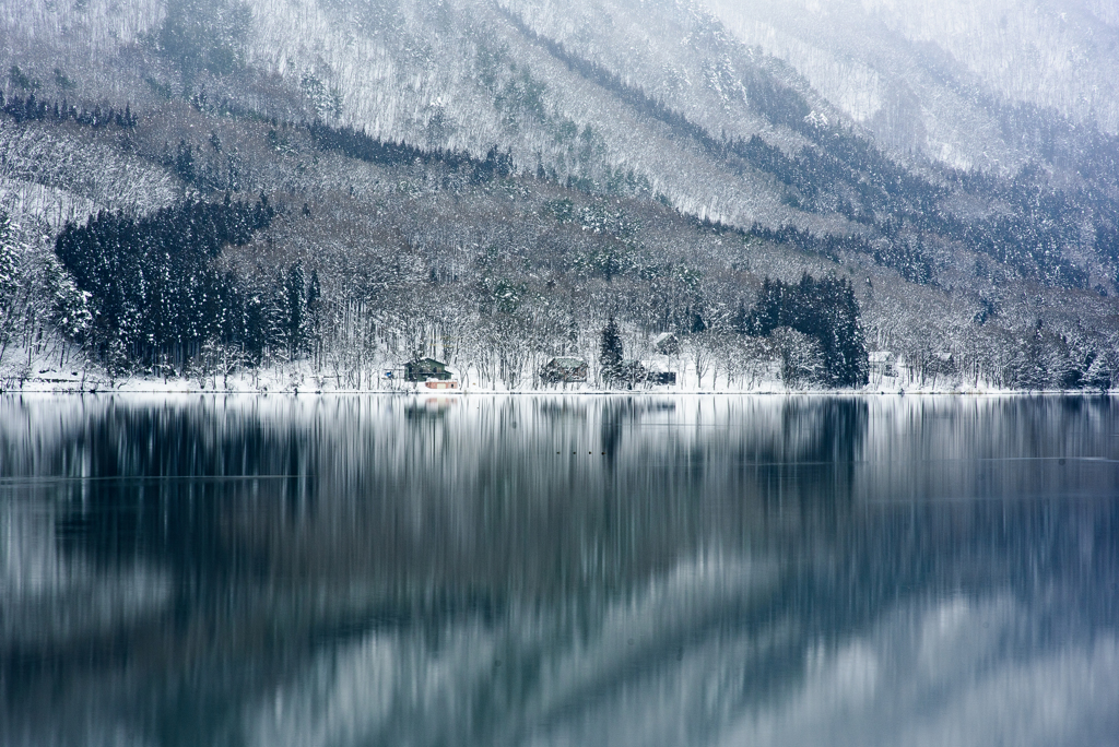 木崎湖冬景