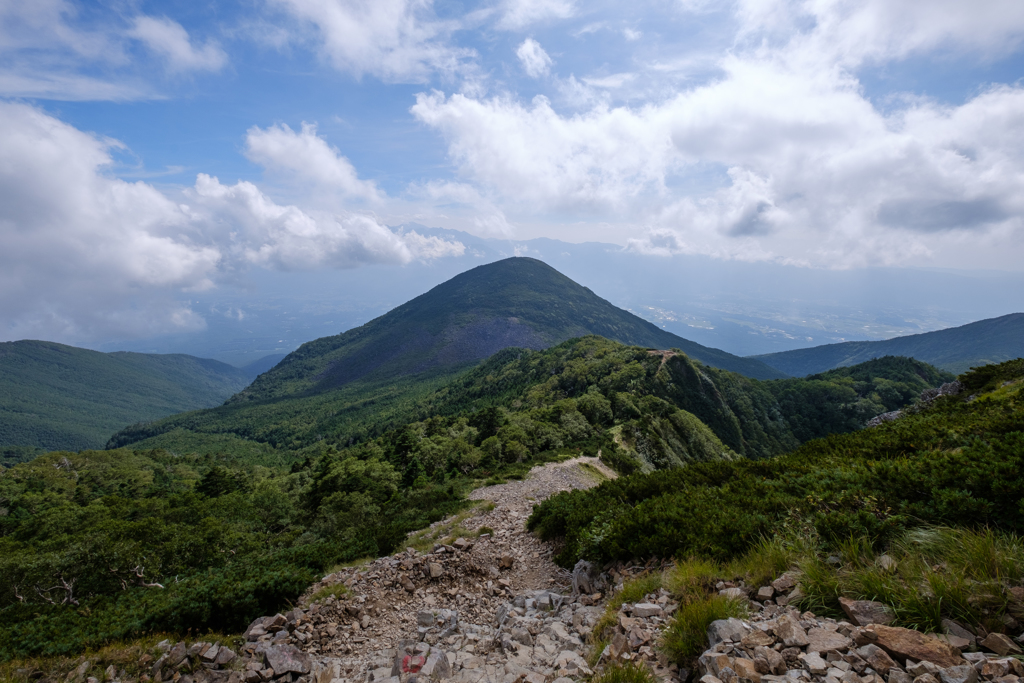 権現岳への道の途中で