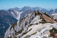 北燕岳の山頂に