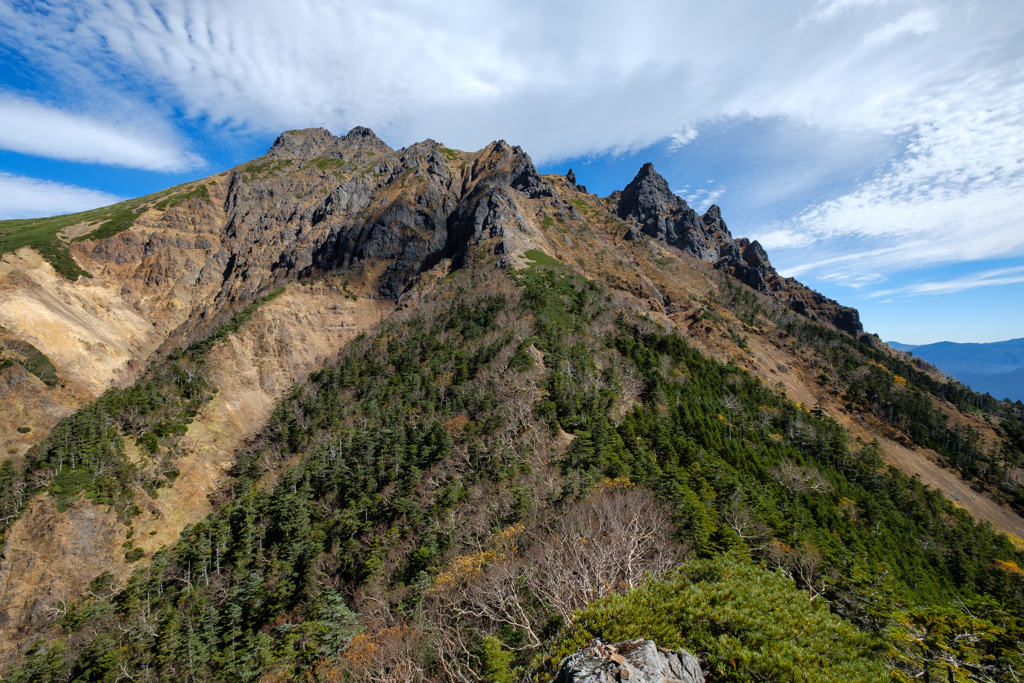 赤岳迫る