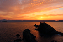 三ツ瀬からの端島（軍艦島）