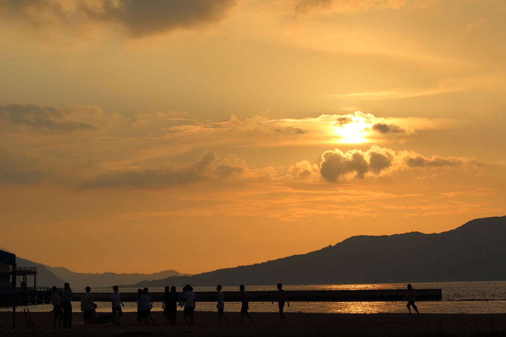 夕陽と青春