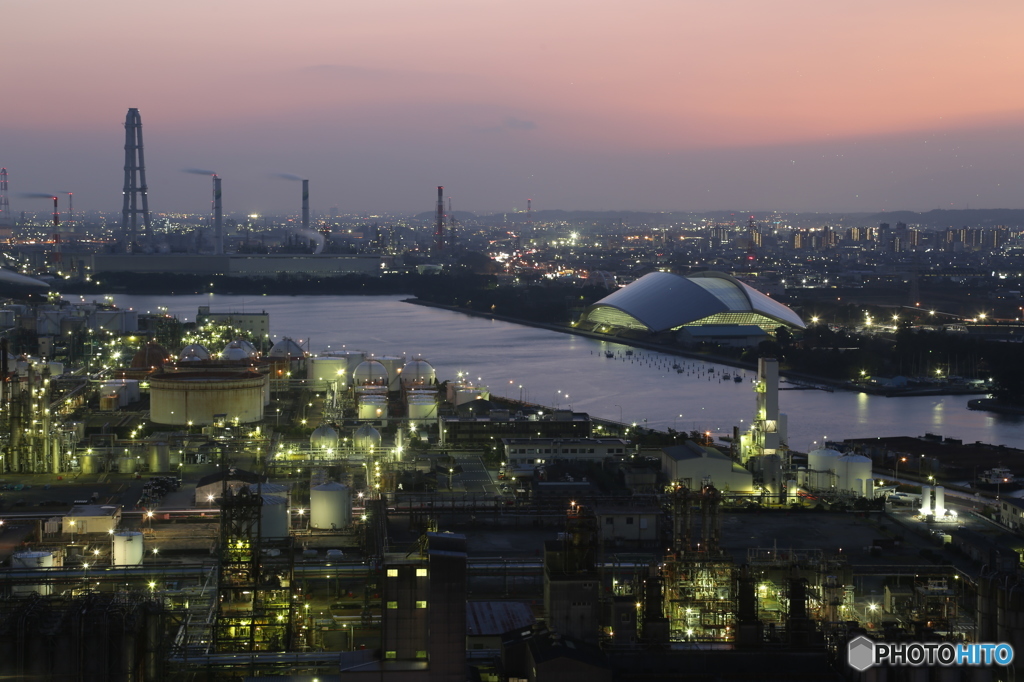 四日市工場夜景㏌うみてらす14