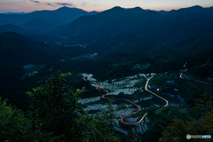 丸山千枚田の夕景