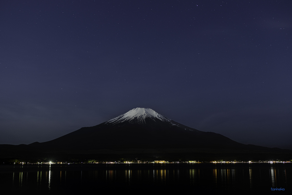 湖畔から望む