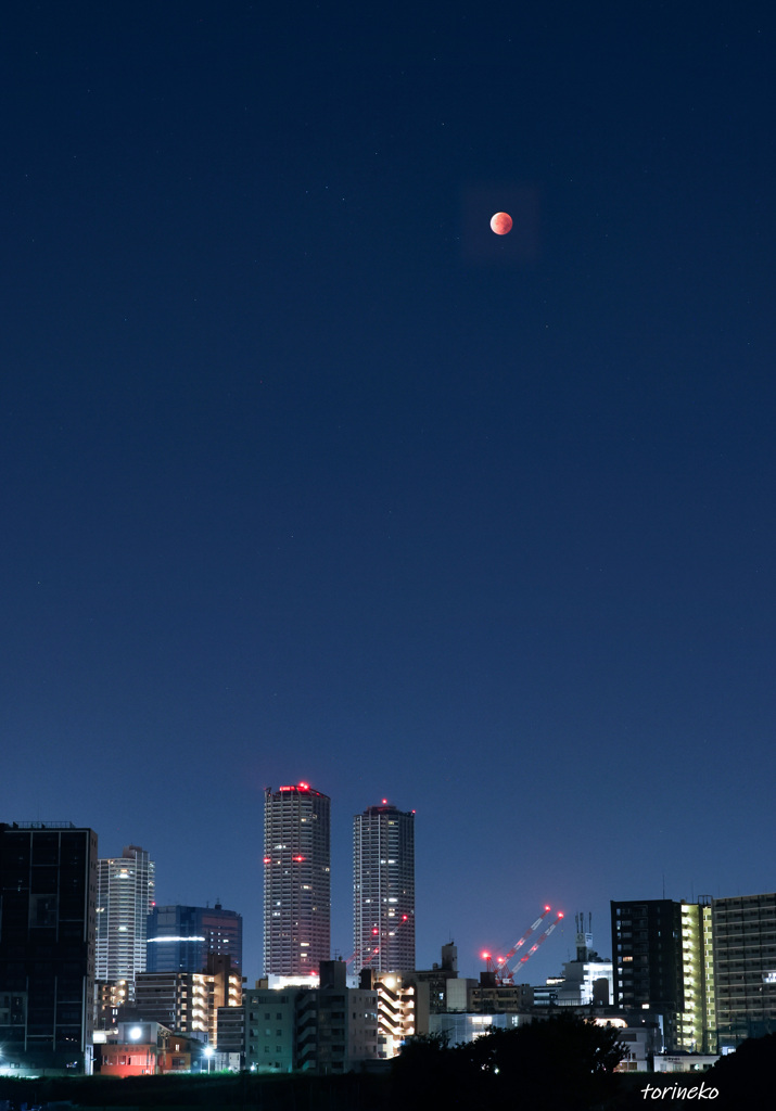 星景（皆既月食）