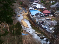 袋田の滝　土産物店ジオラマ撮影